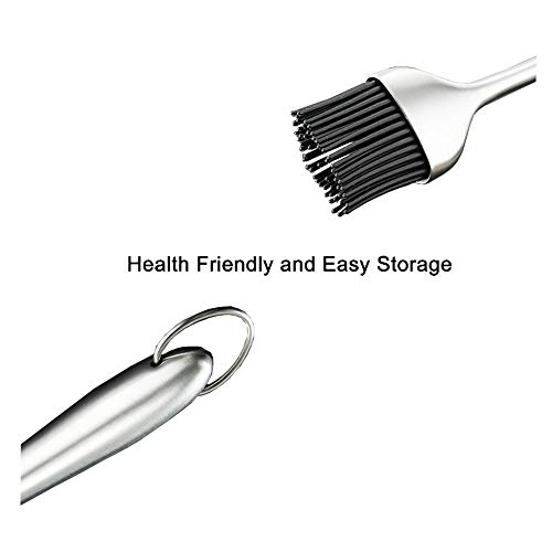 P-Plus International Silicone Basting Brush Set,Stainless Steel Basting Brush with Silicone Bristles Kitchen Oil Brush Oil Brush for Dosa Tawa Pastry Brush (Pack 1(12 inch)) - Image 5