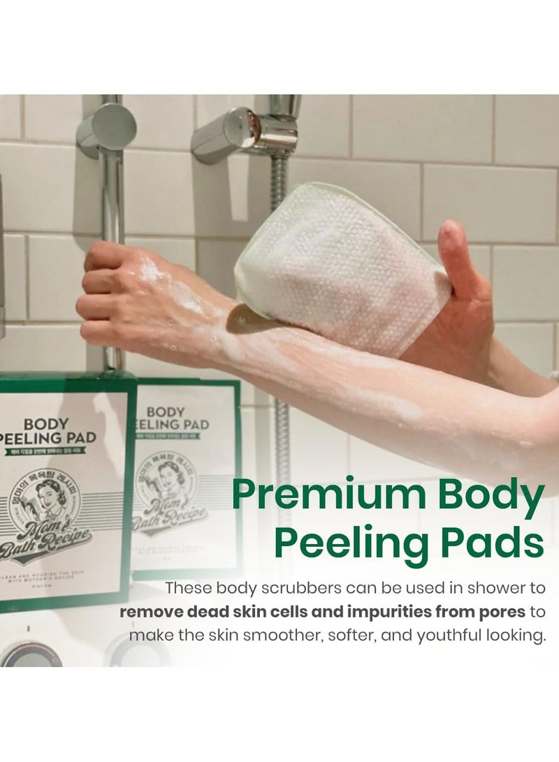 وصفة حمام الأمهات 8 قطع من وسادات تقشير الجسم الكورية الأصلية – منشفة فرك الجسم المقشرة مع العسل والزبادي – قفازات غسيل وتقشير الجسم بالرغوة للبشرة الميتة وللحصول على بشرة ناعمة وملساء - Image 4