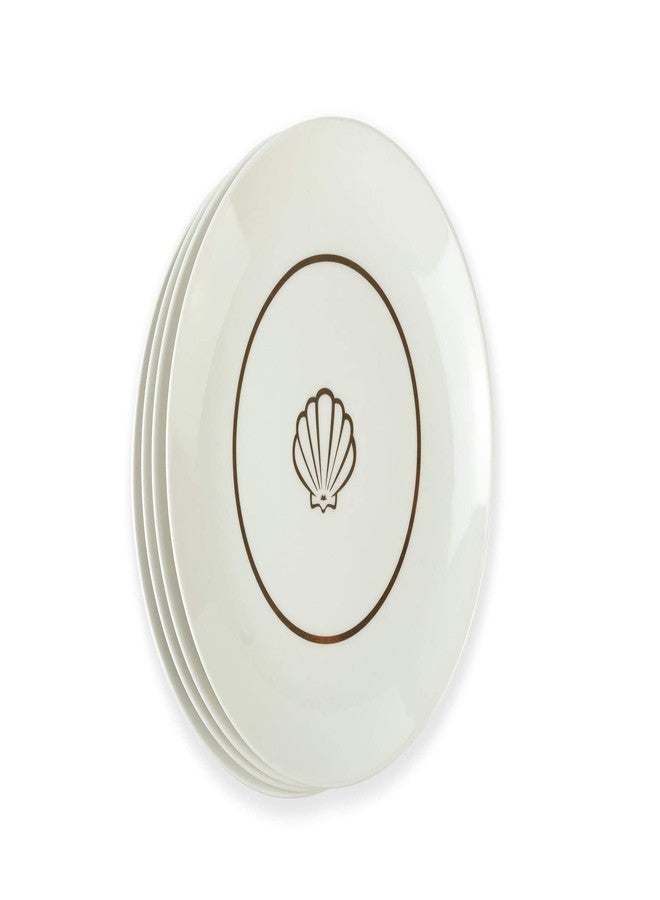 Seven20 Disney The Little Mermaid Scallop 4-Piece 7 Inch Round Porcelain Dessert Plate Set - Premium 7" White Salad/Appetizer Dinnerware Plates for Dinner, Restaurant, Family Party & Kitchen Use - Set of 4 - Image 5