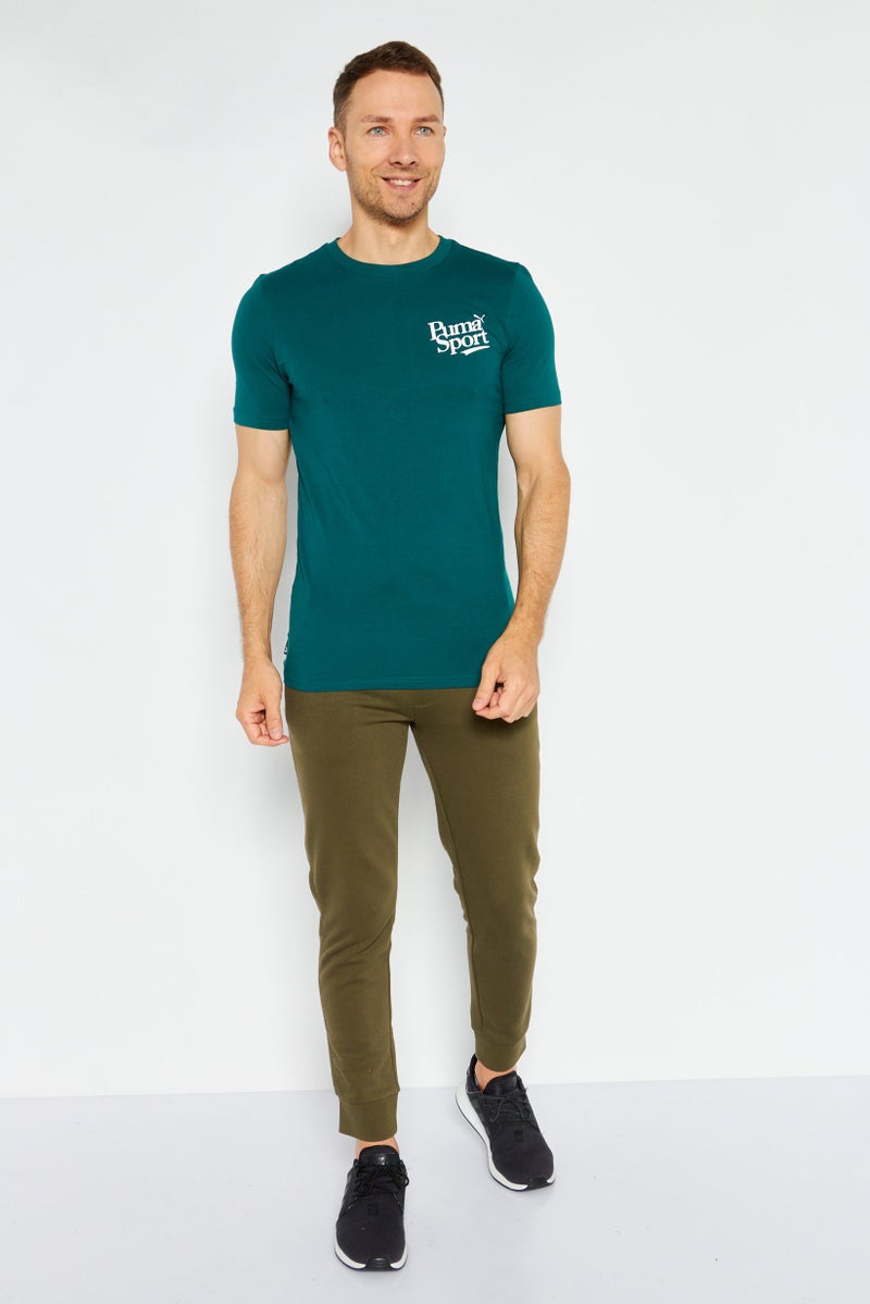 PUMA Men Sportswear Fit Training T-Shirt, Green - Image 3