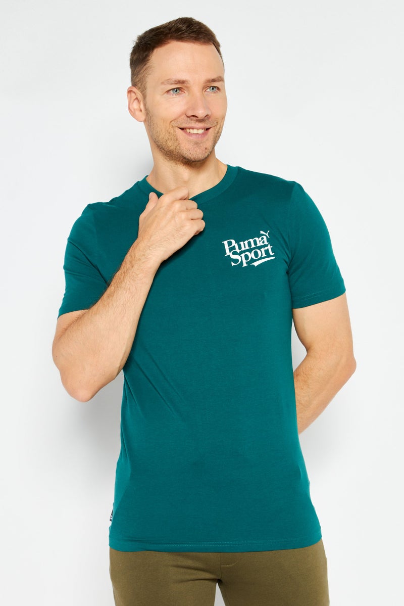 PUMA Men Sportswear Fit Training T-Shirt, Green - Image 1