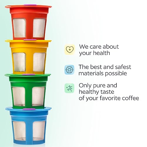 GoodCups 4 Reusable K Cups for Keurig - 4 Colors Refillable Kcups Coffee Filters for Keurig Coffee Makers - Image 4