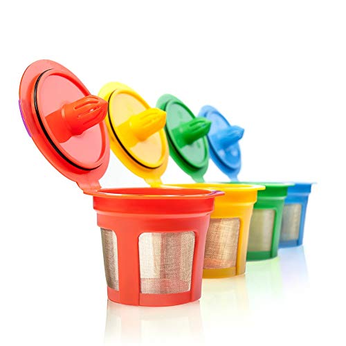 GoodCups 4 Reusable K Cups for Keurig - 4 Colors Refillable Kcups Coffee Filters for Keurig Coffee Makers - Image 1