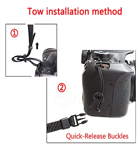 Eorefo Camera Strap Camera Neck Strap with Quick-release Buckles for Mirrorless Camera.(Black) - Image 5