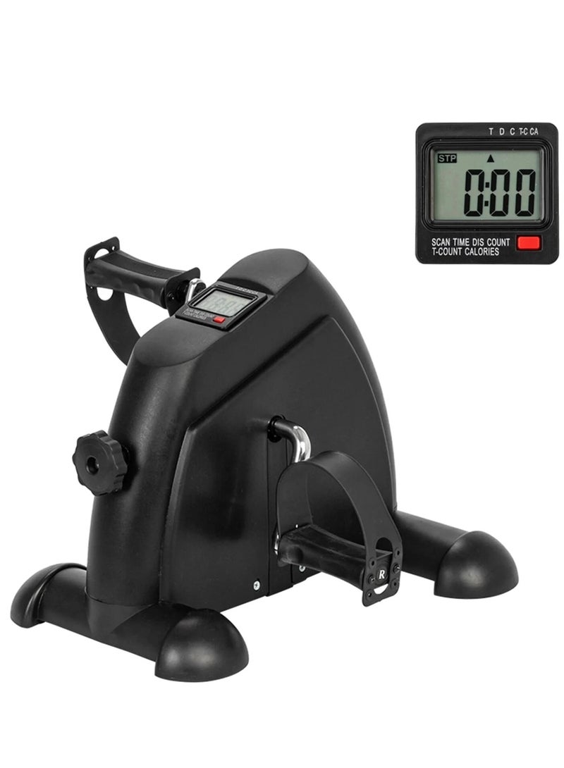 Arabest Under Desk Bike Pedal Exerciser with LCD Display - Portable Mini Exercise Bike for Seniors, Anti-Skid Mat & Adjustable Resistance, Compact Design for Arm/Leg Workout at Home/Office - Image 1