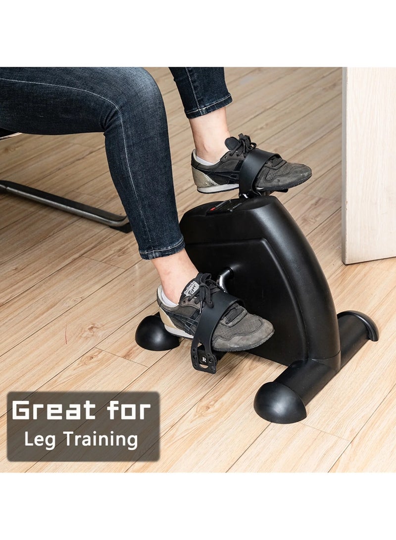 Arabest Under Desk Bike Pedal Exerciser with LCD Display - Portable Mini Exercise Bike for Seniors, Anti-Skid Mat & Adjustable Resistance, Compact Design for Arm/Leg Workout at Home/Office - Image 3