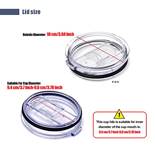 CCGGAD 30 oz Tumbler Lids Compatible/Replacement for 2 Pack Spill Proof and Splash Resistant Lid for Yeti Tumbler Cups 30 oz - Image 2