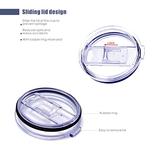 CCGGAD 30 oz Tumbler Lids Compatible/Replacement for 2 Pack Spill Proof and Splash Resistant Lid for Yeti Tumbler Cups 30 oz - Image 3