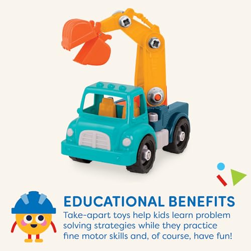 Battat – Classic Construction Toy – Pretend Play Tools – Toddler Trucks – Dexterity Building Toy – 3+ Years– Take – Apart Crane - Image 5