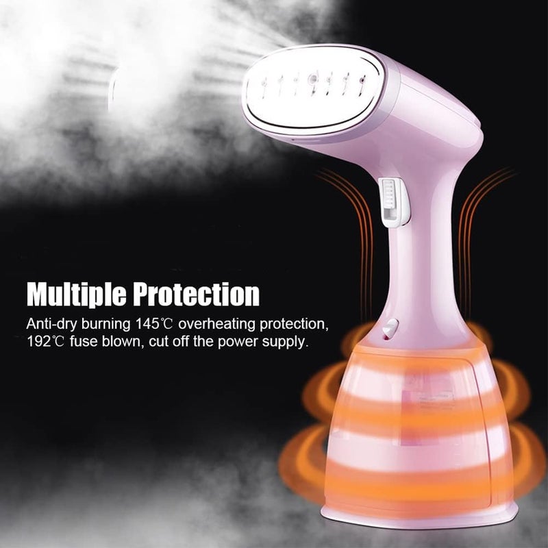 PROTON DLC Garment Steamers 280ml Handheld Fabric Steamer 14 holes 15Seconds Fast-Heat 1500W Garment Steamer for Home Travelling Portable Steam Iron (pink) - Image 3