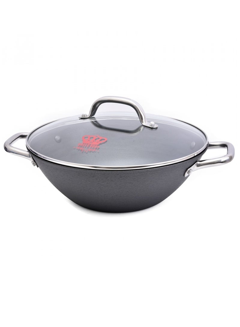 Queen Deep Frying Pan made of high quality and durable cast iron 28cm - Image 1