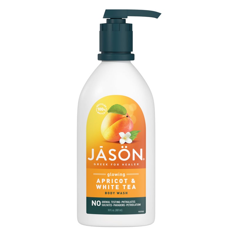 JASON Apricot and White Tea Glowing Body Wash, For a Gentle Feeling Clean, 30 Fluid Ounces - Image 1