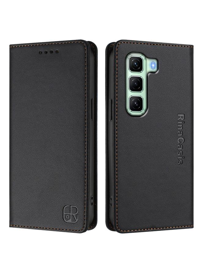 S-TOP Case For Infinix Hot 50 5G RC01 Dual-Folded Magnetic Suction RFID Leather Phone Case - Image 2