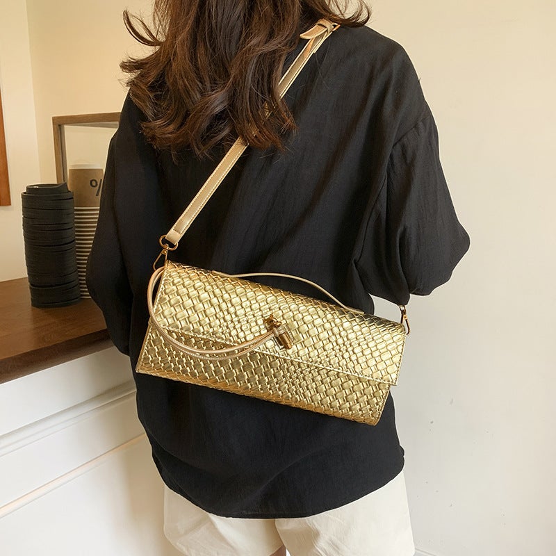 Woven Baguette Shoulder Bag 2026 New - Image 3