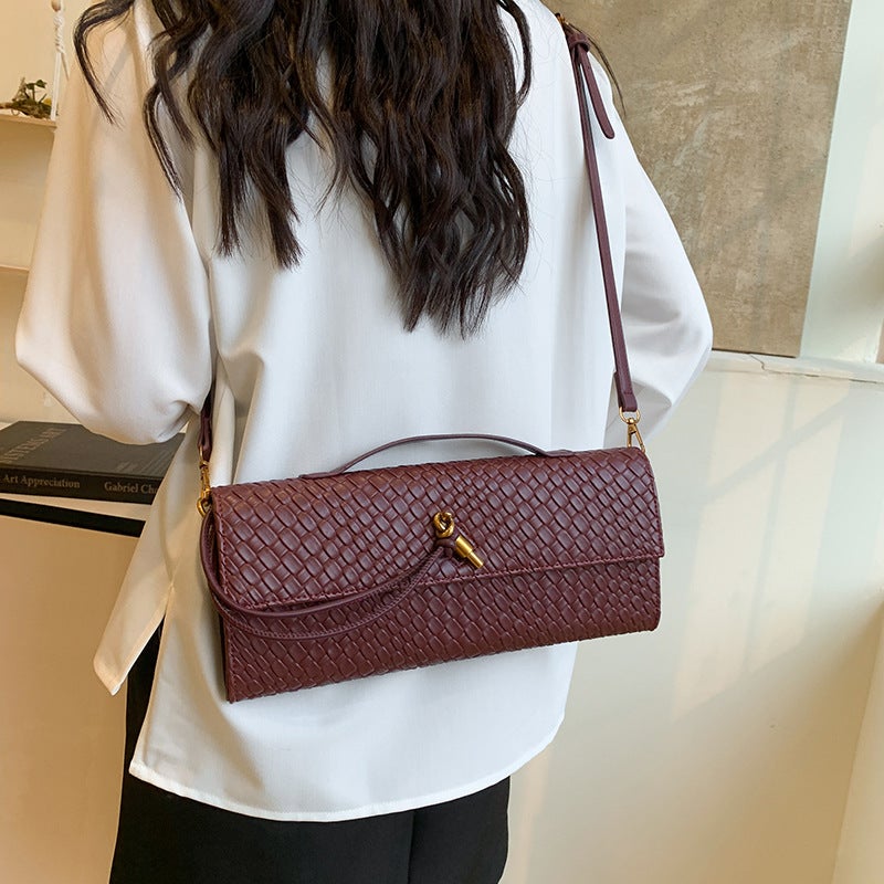 Woven Baguette Shoulder Bag 2026 New - Image 2