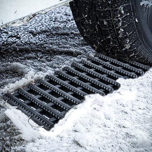 M-AUTO Snow Tire Traction Mats Portable Recovery Tracks for Vehicle in Mud, Snow, Ice, and Sand, 32" Coilable Recovery Emergency Devices with Storage Bag, Load 7.7 Ton - Image 3