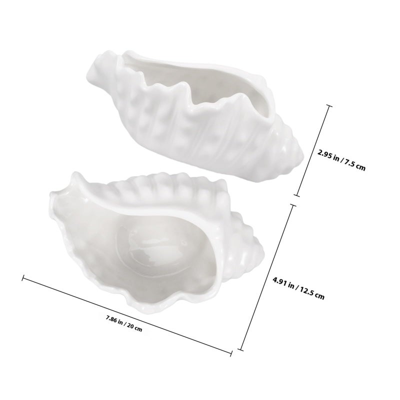 White Ceramic Jewelry Dish Trinket Tray Ring Holder Organizer for Vanity Desktop Storage - Image 3