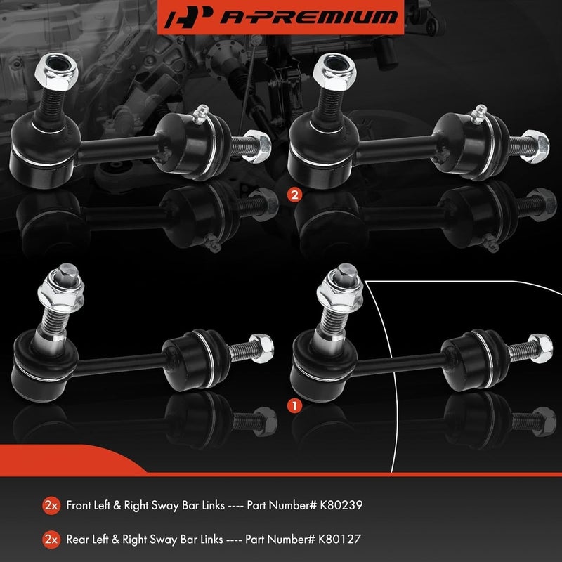 A-Premium 4Pcs Front and Rear Sway Bar Links Stabilizer links Compatible with Ford Expedition Lincoln Navigator 2003 2004 2005 - Image 2