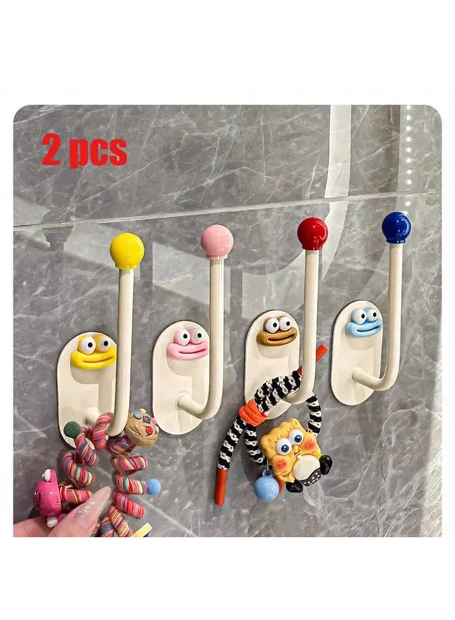 Blue Sausage Shaped Hooks Adhesive Ceiling Mounted No Screws Heavy Duty Storage - Image 3