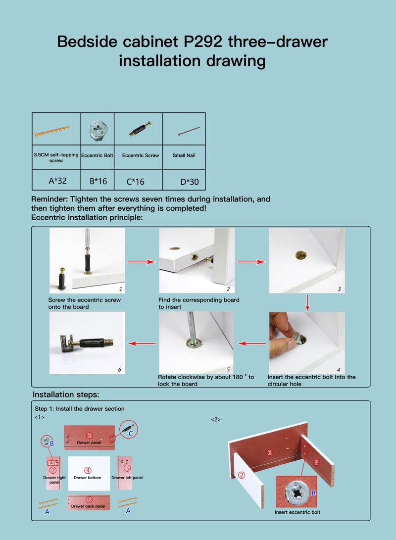 شاربدو طاولات جانبية لغرفة النوم بسيطة وحديثة وطاولة بجانب السرير من الخشب الصلب وإضاءة بسيطة متعددة الوظائف ونمط فاخر وخزانة صغيرة للتخزين بجانب السرير - Image 5