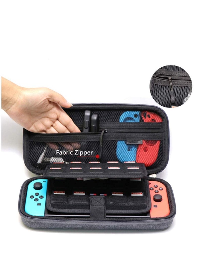 Y&D - Carrying Case Compatible with Nintendo Switch/Switch OLED/Switch Lite 2 Pack Tempered Glass Screen Protectors, Waterproof Design 10 Game Card Slots & Accessory Pocket for Travel - Image 1