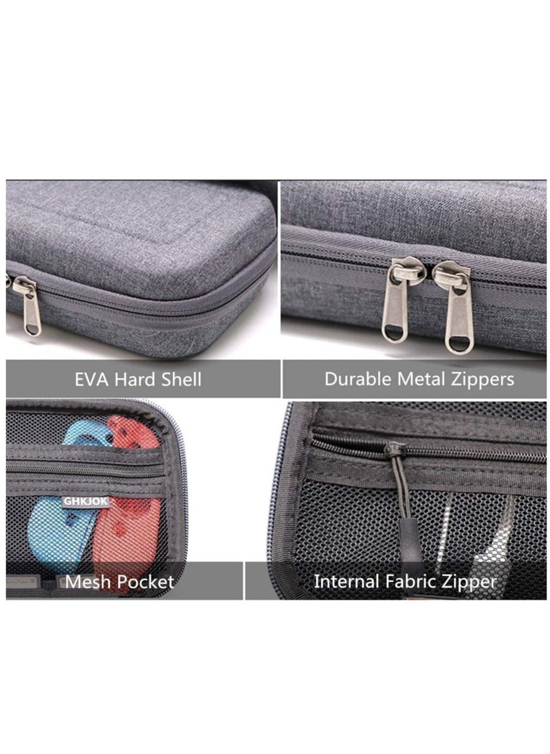 Y&D - Carrying Case Compatible with Nintendo Switch/Switch OLED/Switch Lite 2 Pack Tempered Glass Screen Protectors, Waterproof Design 10 Game Card Slots & Accessory Pocket for Travel - Image 1
