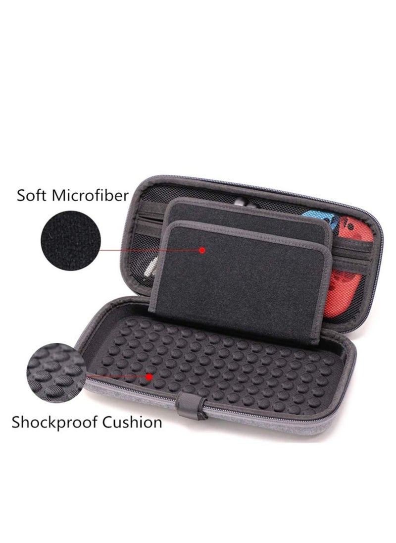 Y&D - Carrying Case Compatible with Nintendo Switch/Switch OLED/Switch Lite 2 Pack Tempered Glass Screen Protectors, Waterproof Design 10 Game Card Slots & Accessory Pocket for Travel - Image 1