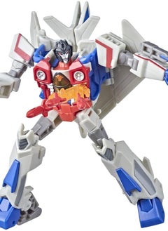 Transformers Bumblebee Cyberverse Adventures Toys Deluxe Class Starscream Action Figure, Seeker Strike Action Attack, 5-inch