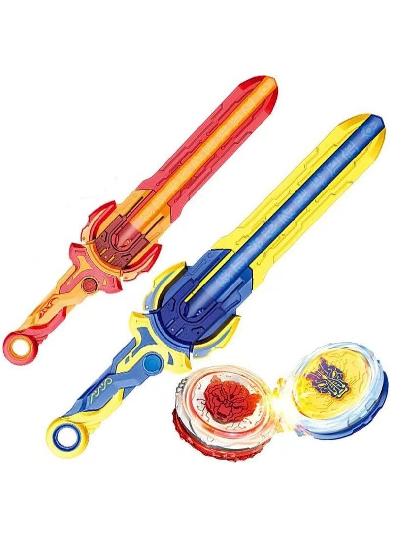 لعبة باتلنج توب بيرست جيرو، قمة دوارة مع قاذفة سيف، مجموعة ألعاب معركة للأولاد والبنات بعمر 5 و6 و7 و8 و9 و10 سنوات، هدايا للأولاد والبنات والأطفال - Image 1