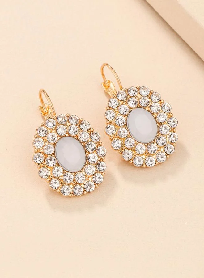 تايك تو أقراط دائرية مزينة بحجر الراين