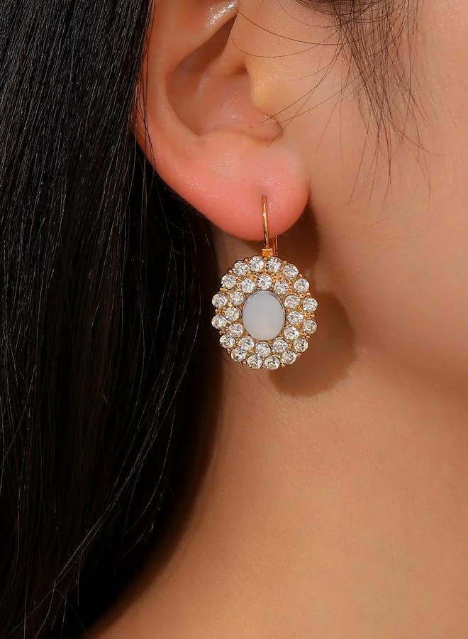 Take Two Rhinestone Round Earrings