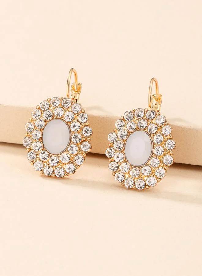 تايك تو أقراط دائرية مزينة بحجر الراين