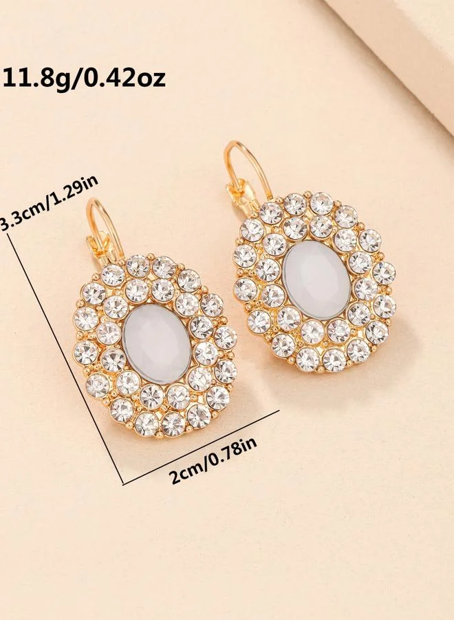 تايك تو أقراط دائرية مزينة بحجر الراين