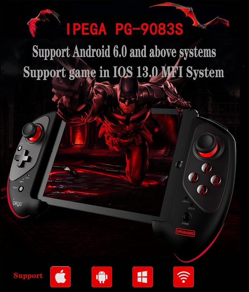 Ipega -PG-9083S Wireless game controller for iPhone14/13/12/11/X,XR/ ipad for Galaxy S23/S22/S21/S10+/ Note20/10 VIVO,one Plus,Android Smartphone Tablet (Android 6.0 + IOS13.0+) - Image 2