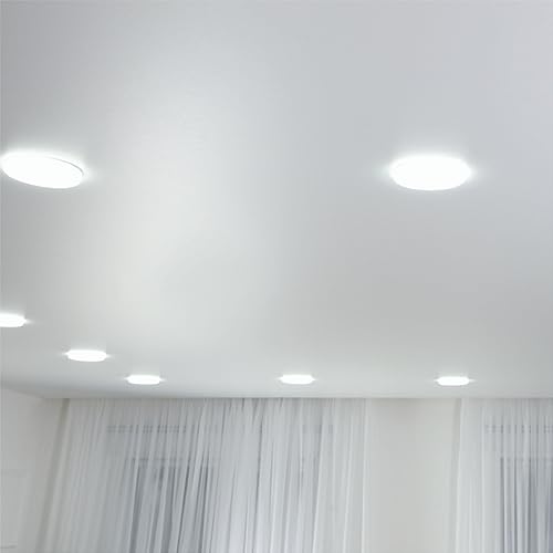 wipro Polycarbonate Garnet 18W Round LED Alpha Panel | Cool White Light (6500K) | Recessed Down Light for False Ceiling | Cutout - 159Mm | Pack of 6 - Image 2