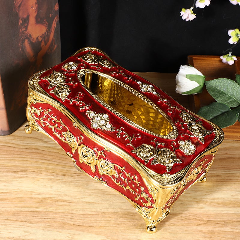 European Style Luxury Tissue Box Gold Cafe
