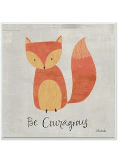 Stupell Industries Stupell Industries The Kids Room by Be Courageous Fox Graphic Art Wall Plaque  - Image 1