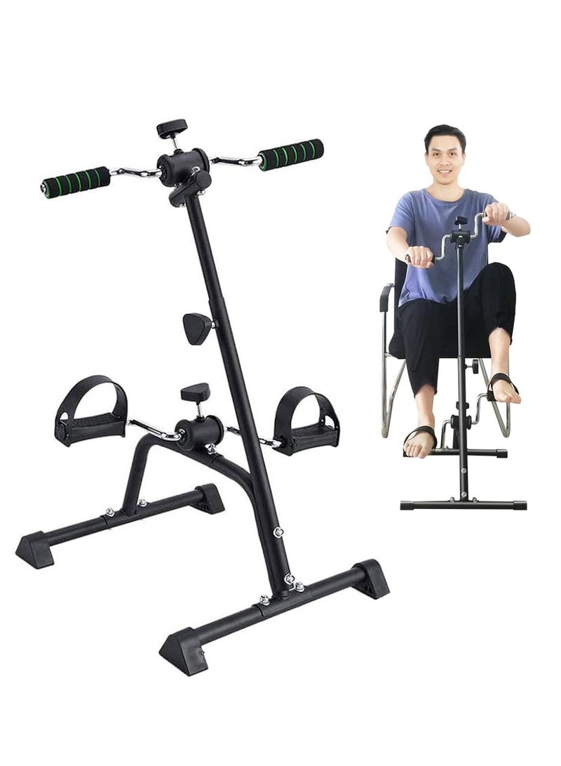 أيه بي جي دراجة تمارين الدواسات مع دواسات مضادة للانزلاق، معدات لياقة بدنية قابلة للتعديل لعلاج اليد والذراع والساق والركبة، مثالية لتمرين دواسة الجسم بالكامل - Image 1