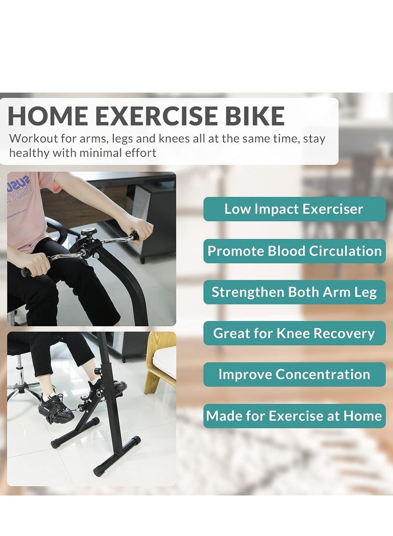 أيه بي جي دراجة تمارين الدواسات مع دواسات مضادة للانزلاق، معدات لياقة بدنية قابلة للتعديل لعلاج اليد والذراع والساق والركبة، مثالية لتمرين دواسة الجسم بالكامل - Image 3