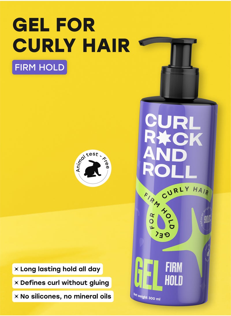 CURL ROCK AND ROLL - Curl Rock and Roll Hair Styling Gel - Moisturizes and Nourishes - Paraben-Free & Sulfate-Free - Strong Hold, 300 ml - Image 1