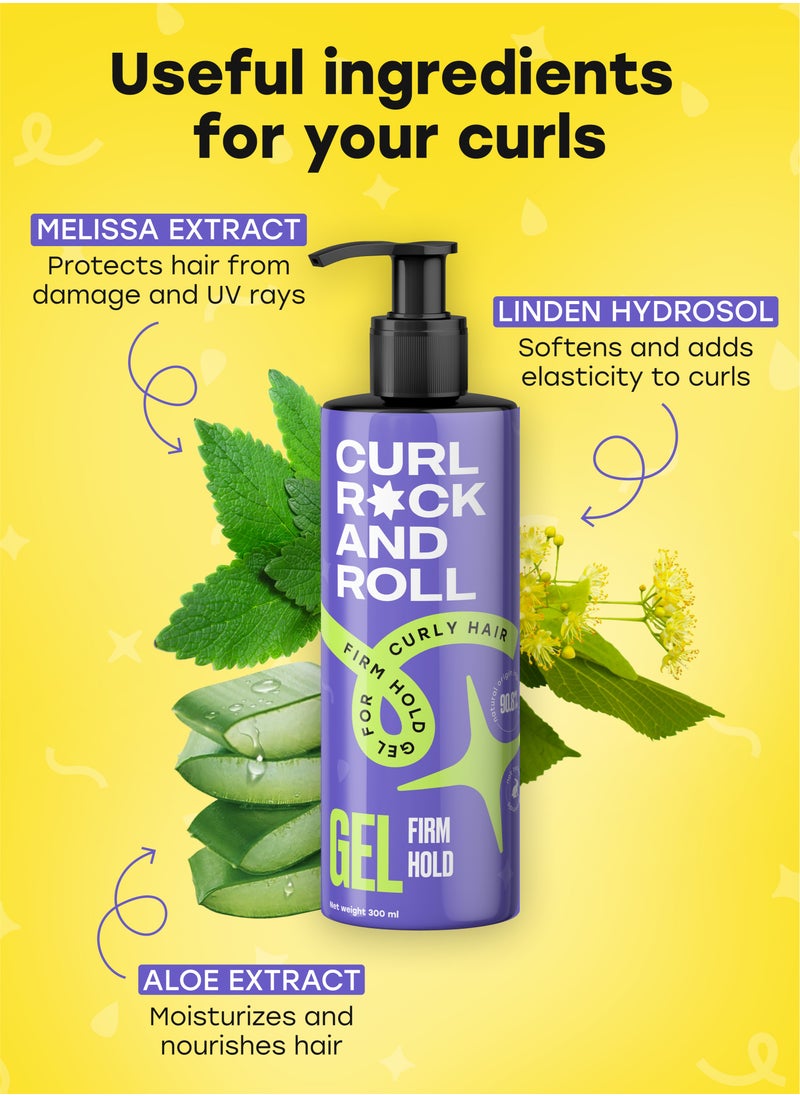 CURL ROCK AND ROLL - Curl Rock and Roll Hair Styling Gel - Moisturizes and Nourishes - Paraben-Free & Sulfate-Free - Strong Hold, 300 ml - Image 1