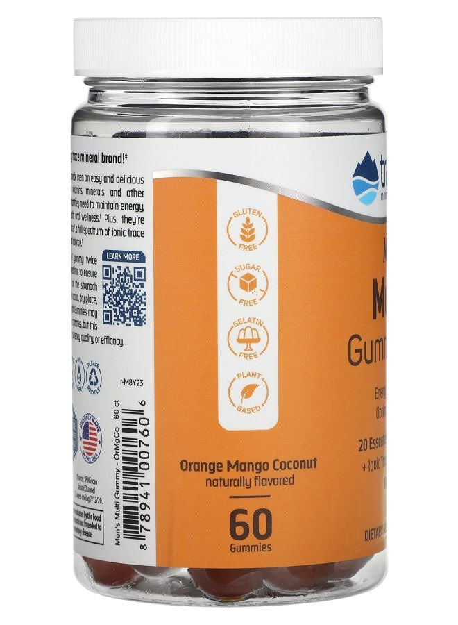 TRACE Men's Multi Gummies Orange Mango Coconut 60 Gummies - Image 2