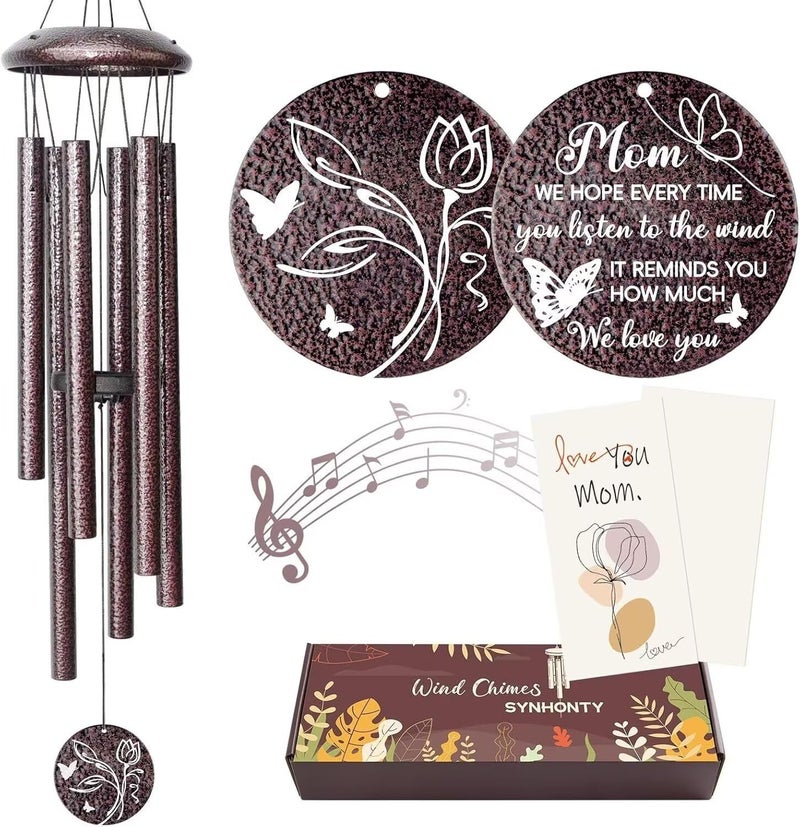 Synhonty Gifts for Mom 25Wind Chimes Mother Birthday Gifts for mom from Daughter Son Mothers Day Thanksgiving Christmas Day Gift Ideas for Love Rreminder - Image 2