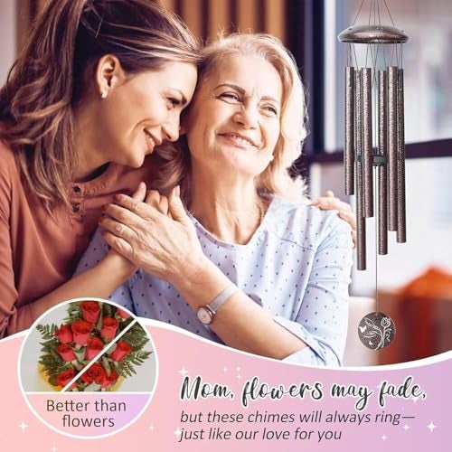 Synhonty Gifts for Mom 25Wind Chimes Mother Birthday Gifts for mom from Daughter Son Mothers Day Thanksgiving Christmas Day Gift Ideas for Love Rreminder - Image 3