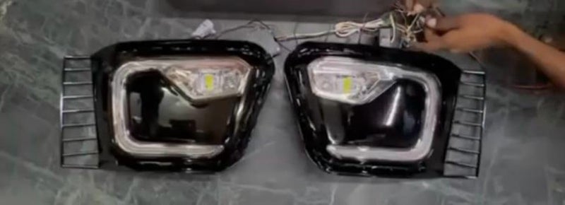TRENDWALA DRL/FOG LIGHT Neon Imported Compatible For Scorpio N Set Of 2 FOG DRL With Scanning & Matrix Indicator With Wiring. - Image 2