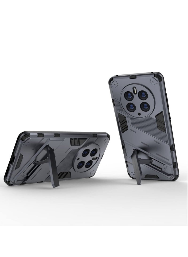 KASTWAVE Case for Mate 50 Pro 2in1 TPU+PC  Bumper Shockproof Ultra-Thin Protective Phone Cover Stylish Business Gray - Image 1