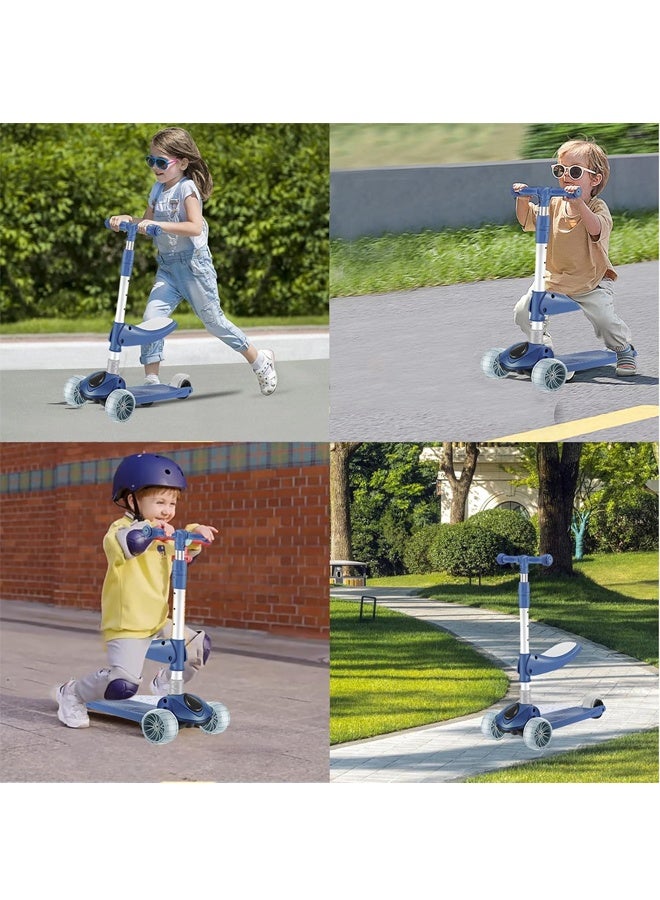 3 in 1 Kick Scooter -Adjustable Height-Adjustable Foldable Scooter，3 LED Lighted Wheels and Anti-Slip Deck ，Suitable for Boys and Girls Aged 3-12 ﻿ - Image 3