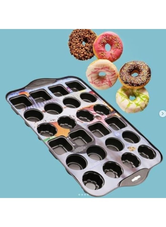 سبيس شوب قوالب تشيز كيك بأشكال متنوعة، 24 حجرة من التيفلون (قطعة واحدة) - Image 2
