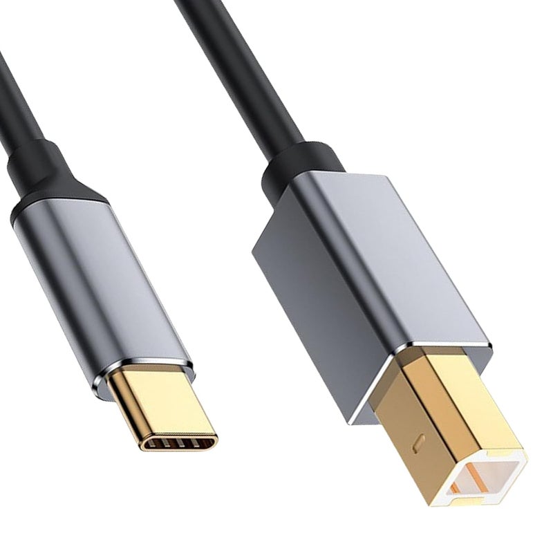 كابل USB C للطباعة بطول 100/150/200 سم لتوصيل أجهزة متنوعة بما في ذلك الطابعات والماسحات الضوئية والبيانو الرقمي، كابل بيانات من النوع C للطباعة. - Image 1