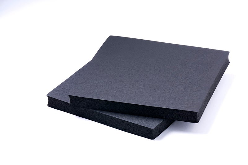 Foamzz by Big UGGLY High-Density Foam Panels, Closed-Cell Insulation Foam Pads, Black, 12" X 12" X 1" (2 Pack) - Image 2